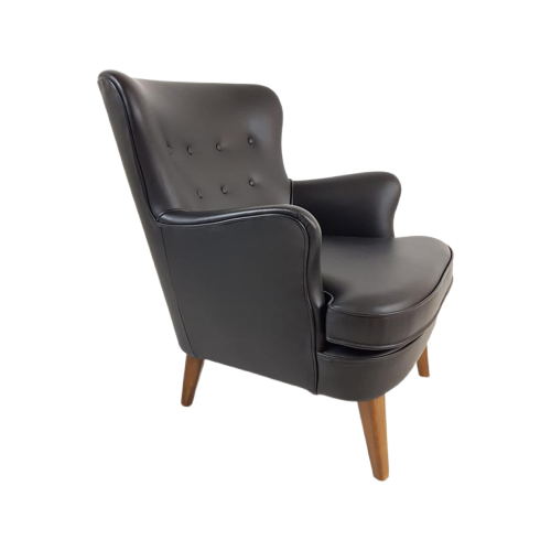 Artifort Fauteuil Zwart Leer | Theo Ruth Damesmodel