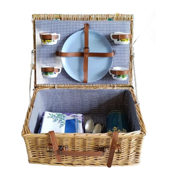 Vintage Unieke Picknickmand, Met Liefde Gerestyled 1