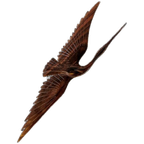 Vintage Teakhouten Wandvogel thumbnail 1