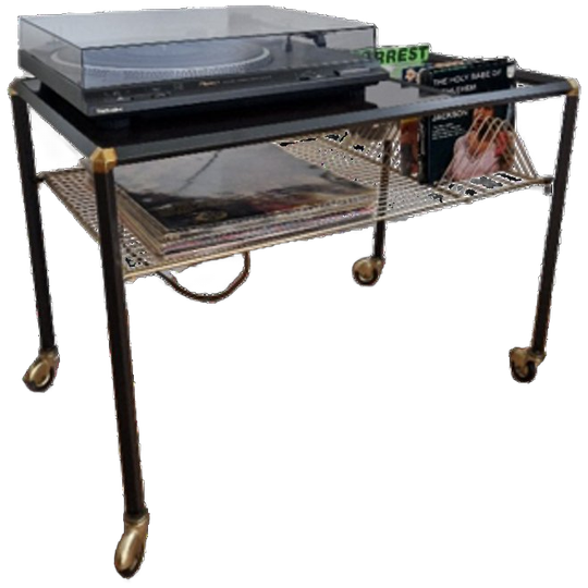 Vintage Platenspelertafel Platenspelermeubel 1