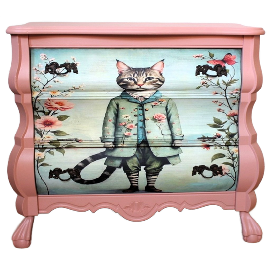 Abrikoos Kleurige Kast Met Klep En Lade - Kat 1