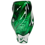 Josef Hospodska - Tsjechië - Glasdesign - Twisted Vase - Chribska Glassworks - 60's thumbnail 1