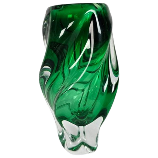 Josef Hospodska - Tsjechië - Glasdesign - Twisted Vase - Chribska Glassworks - 60's 1