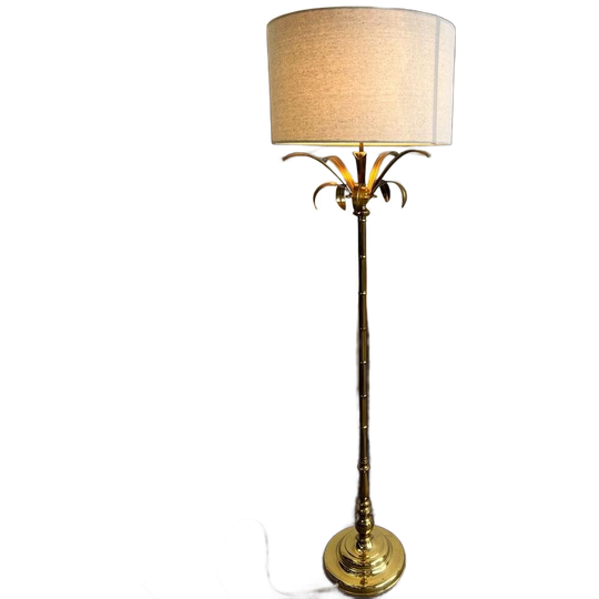 Vintage 'gouden' Vloerlamp Boulanger Stijl 1