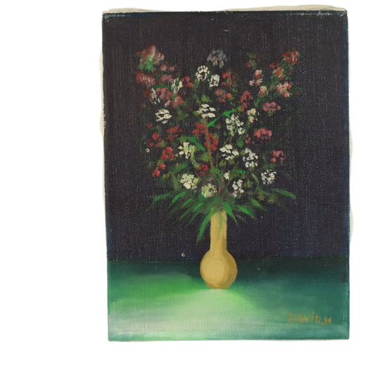 Klein Stilleven Bloemen In Vaas Schilderij Marcel David 1980 1