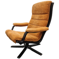 G Möbel Vintage Oranje Bruine Vintage Draaifauteuil Fauteuil