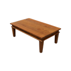 Salontafel Rechthoekig Massief Eiken Donker thumbnail 1