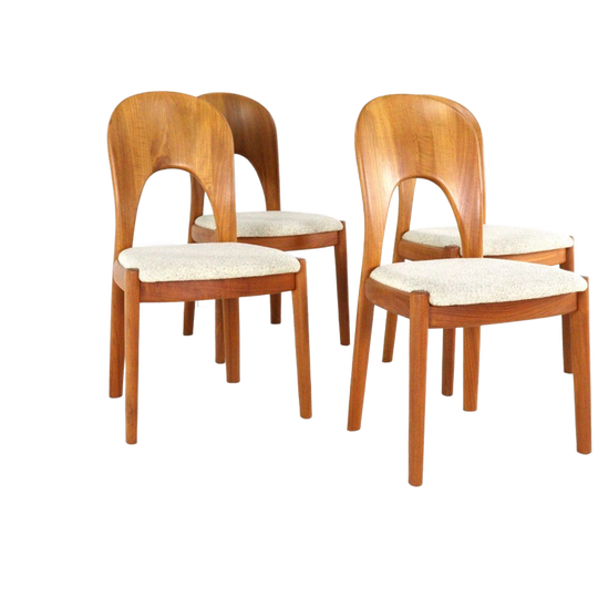 Set 4 Koefoed Morten Stoelen 'horve' Vintage Deens 1