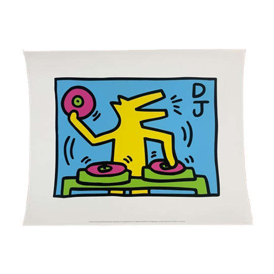 Keith Haring (1958-1990), Untitled Dj 1983, Licensed By Artestar Ny, Printed In U.k 1