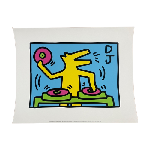 Keith Haring (1958-1990), Untitled Dj 1983, Licensed By Artestar Ny, Printed In U.K