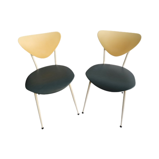 2 Set Vintage Stoeltjes Van <<<brand>>>, Jaren '50 1