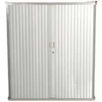 Gispen Octa Roldeurkast, Aluminium, 136 X 120 Cm, Incl. 3 Legborden,