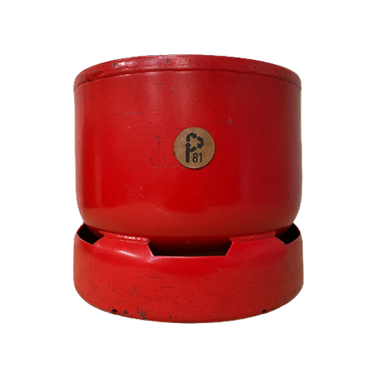Industriele Bloempot Groot Rood - Onderkant 1