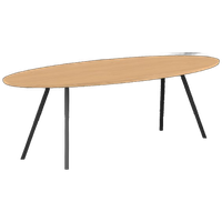 Studio Henk Eettafel Slim X Type Hardwax Olie Naturel, Ovaal