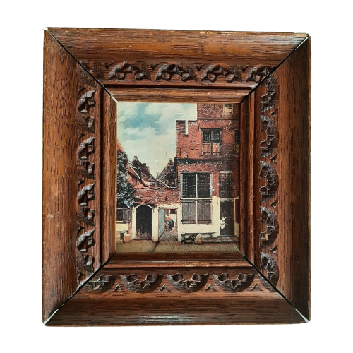 Vintage Lijst Vermeer Straatje Afbeelding