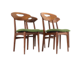 Set 4 Eetkamerstoelen Vintage Stoelen Nieuw Bekleed Gerestaureerd thumbnail 1