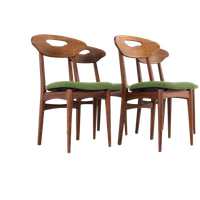 Set 4 Eetkamerstoelen Vintage Stoelen Nieuw Bekleed Gerestaureerd