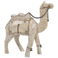 Vintage Kameel Beeldje Sculptuur Mozaïek Been ‘70 Handmade