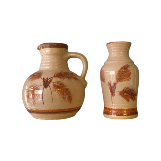 Set Van 2 Vazen Bay Keramiek West Germany Vaas Vaasje 1