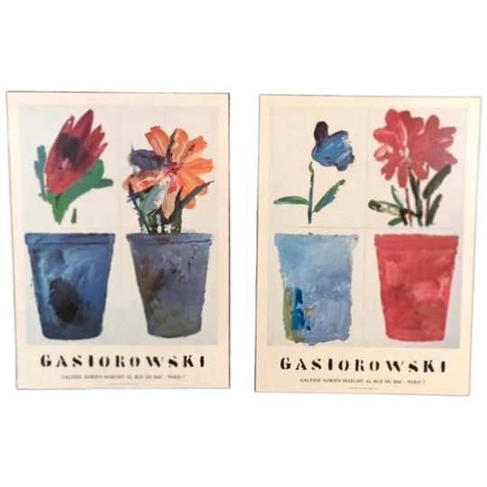 2 X Gerard Gasiorowski Franse Tentoonstellingsposter P/p/s 1
