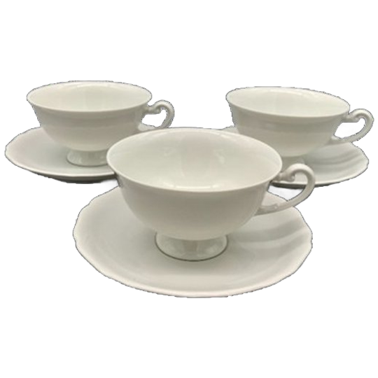 Set Hutschenreuther Theekopjes En Schotels Wit 6 Delig 1