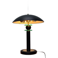 Vintage Tafellamp Space Age Stijl Zwarte Lamp Metaal