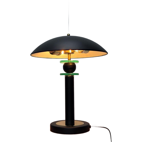 Vintage Tafellamp Space Age Stijl Zwarte Lamp Metaal 1