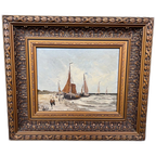 Gesigneerd Schilderij "zeegezicht" thumbnail 1