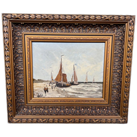 Gesigneerd Schilderij "zeegezicht"