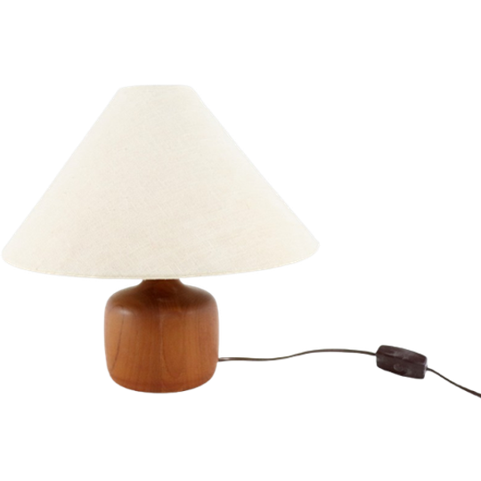 Deense Teak Vintage Lamp Tafellamp 1
