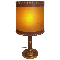 Tafellamp Vintage Met Leer