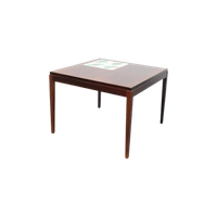 Vintage Deense Salontafel Palissander Met Keramiek