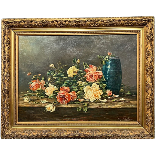 Raoul Delbové. Stilleven Met Rozen. 1