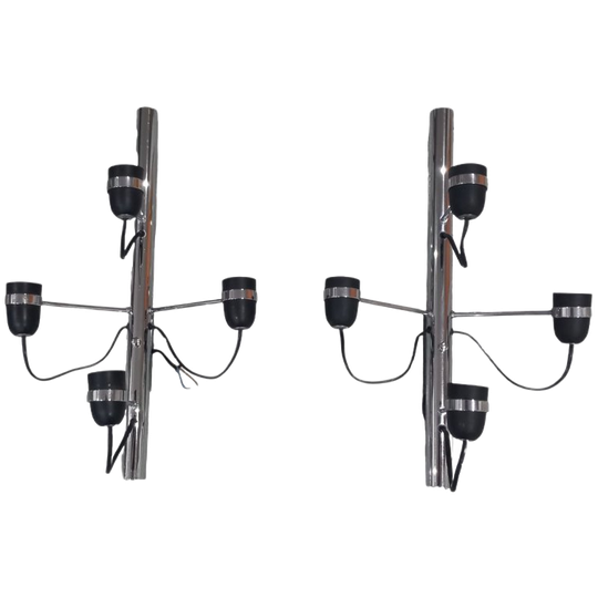 Zeldzaam Paar Wandlampen Van Gino Sarfatti Voor Arteluce 1