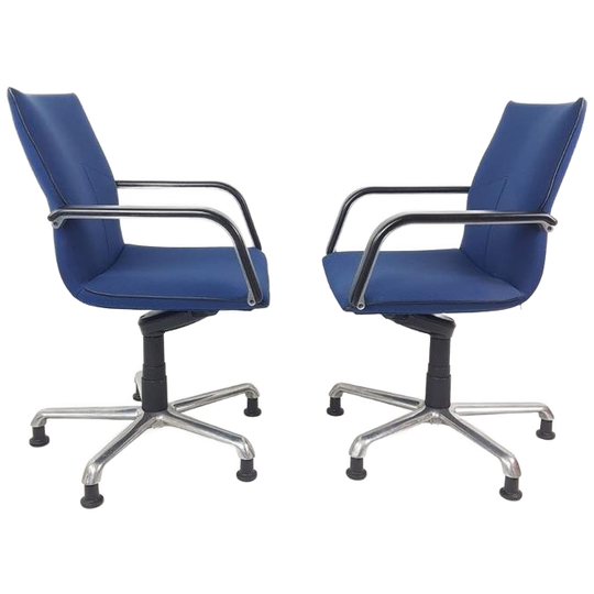 2 Artifort Bureaustoelen Blauw | Blauwe Bureaustoel Setprijs 1