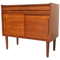 Vintage Deens Dressoir Teak Schuifdeuren