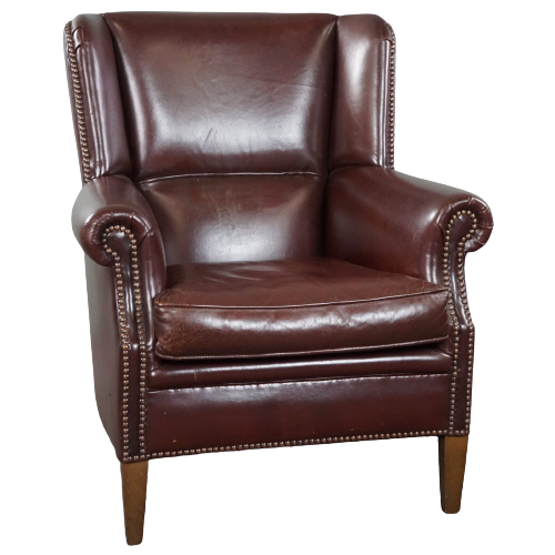 Comfortabele Schapenleren Fauteuil/ Armchair In Een Mooie Warme Kleur