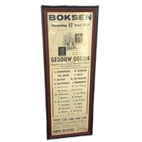 Xxl Boks Poster, Boks Affiche Van Bokswedstrijden Uit 1956👊