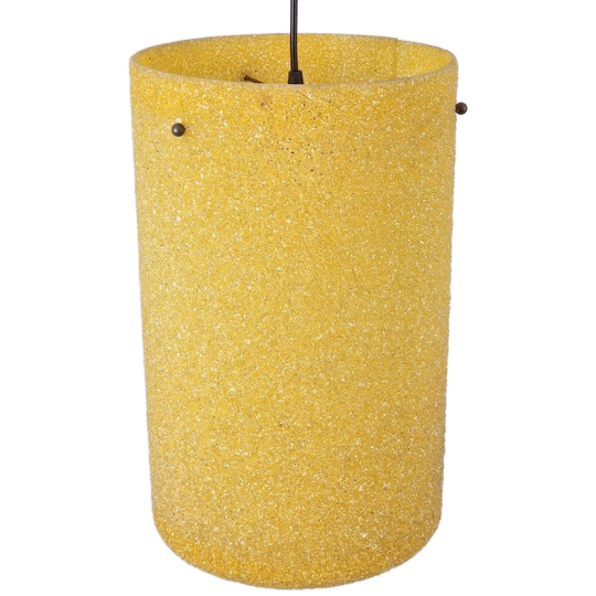 Vintage Hanglamp Polyester Sugar Tube Geel Suiker ‘60 1