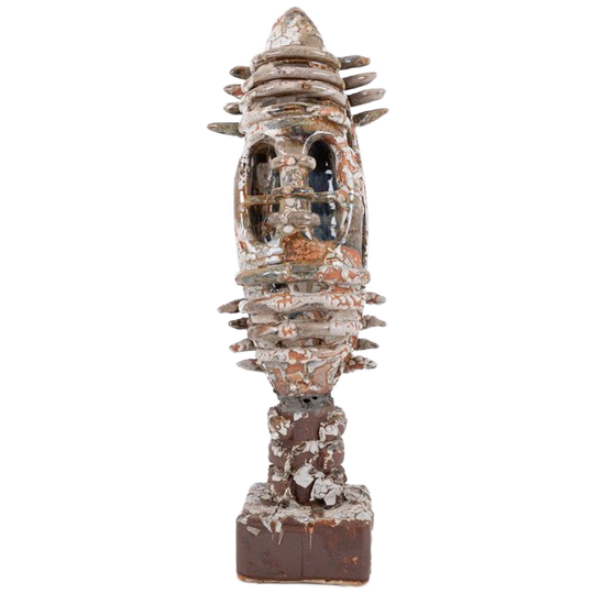 Sicilian Glazed Ceramic Sculpture, Unique Piece 1