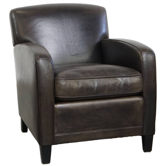 Stijlvolle En Tijdloze Zwart/ Grijze Schapenleren Design Fauteuil/ Armchair Met Comfortabele Zit 1