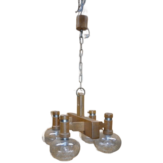 Landelijke Hanglamp Eikenhout 1