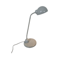 Vintage Grijze Bureaulamp Gooseneck Postmodern Design.