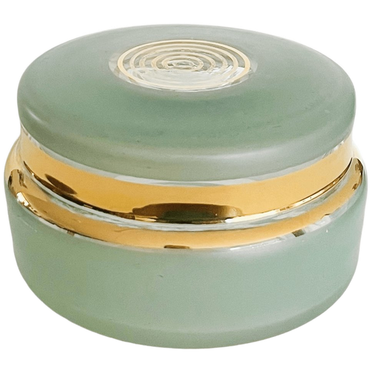 Art Deco Sieradendoosje Glas Mintgroen Goud 1950’s 1