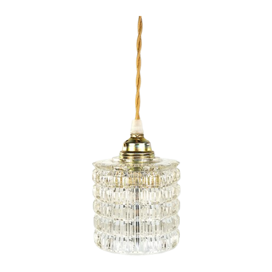 Vintage Glazen Lampenkapje – Helder Glas 1