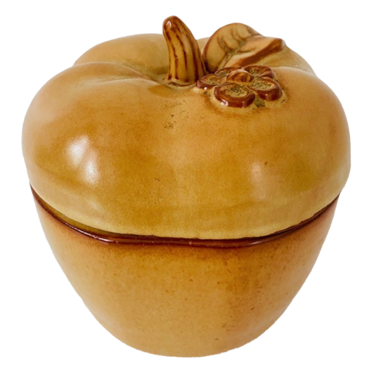 Vintage Appel Keramiek Sieradendoosje 1