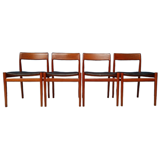 4x Vintage Deens Design Stoelen, Jaren '60 1