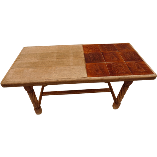 Vintage Salontafel Met Tegels 1