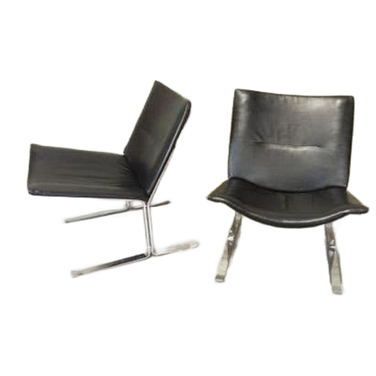 2 Deens Design Vintage Eagle Leren Fauteuils, Kebe Mobler 1