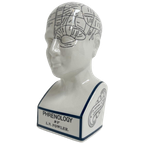 Keramieken 30 Cm Hoge Phrenology Hoofd, 1990’S thumbnail 1